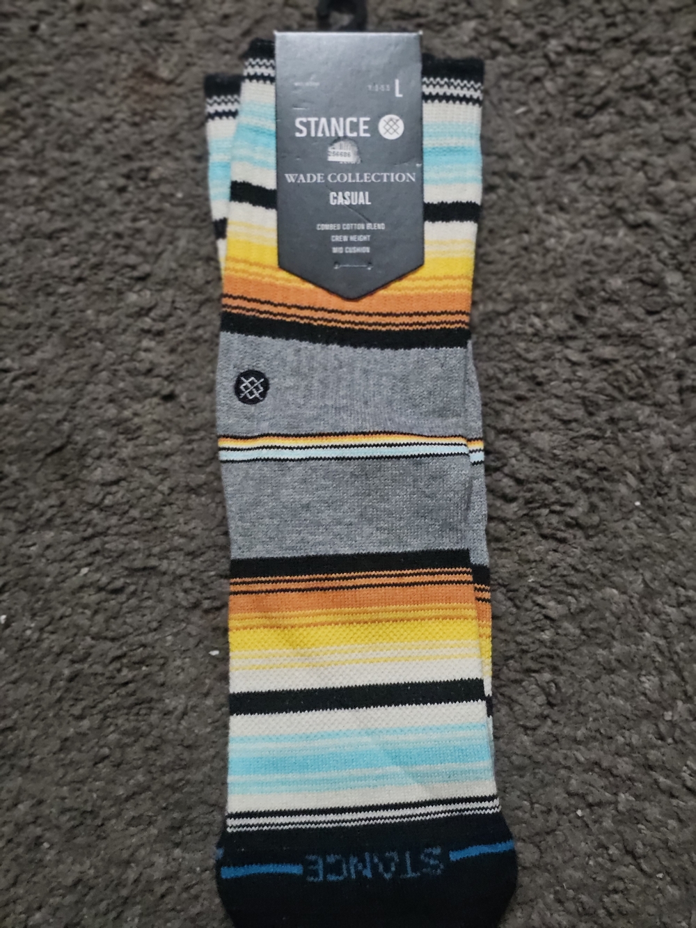 Stance Men's Wade Collection Casual Crew Socks - Multicolor Stripe